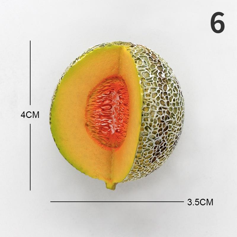 Bionischer Obstkühlschrank mit 3D-Kühlschrankmagneten Ananas, Bambus, Avocado, Papaya, Erdbeere, Durian, Kirsche, Karambole, Wohndeko