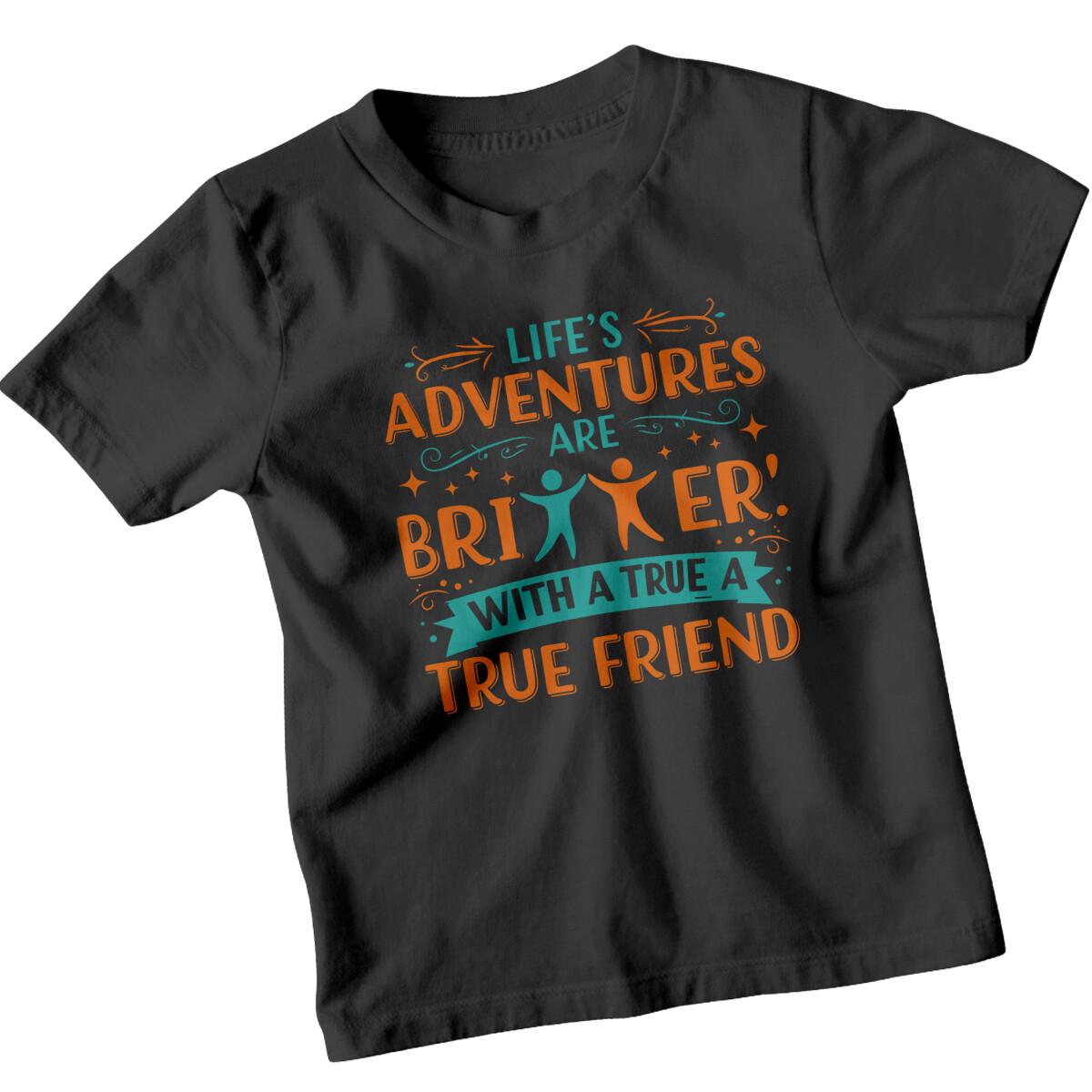 

Boys And Girls Lifes Adventures Best Friends Day 100% Cotton T-shirt Mens Tees Top Bestie Matching BFF#BFD S