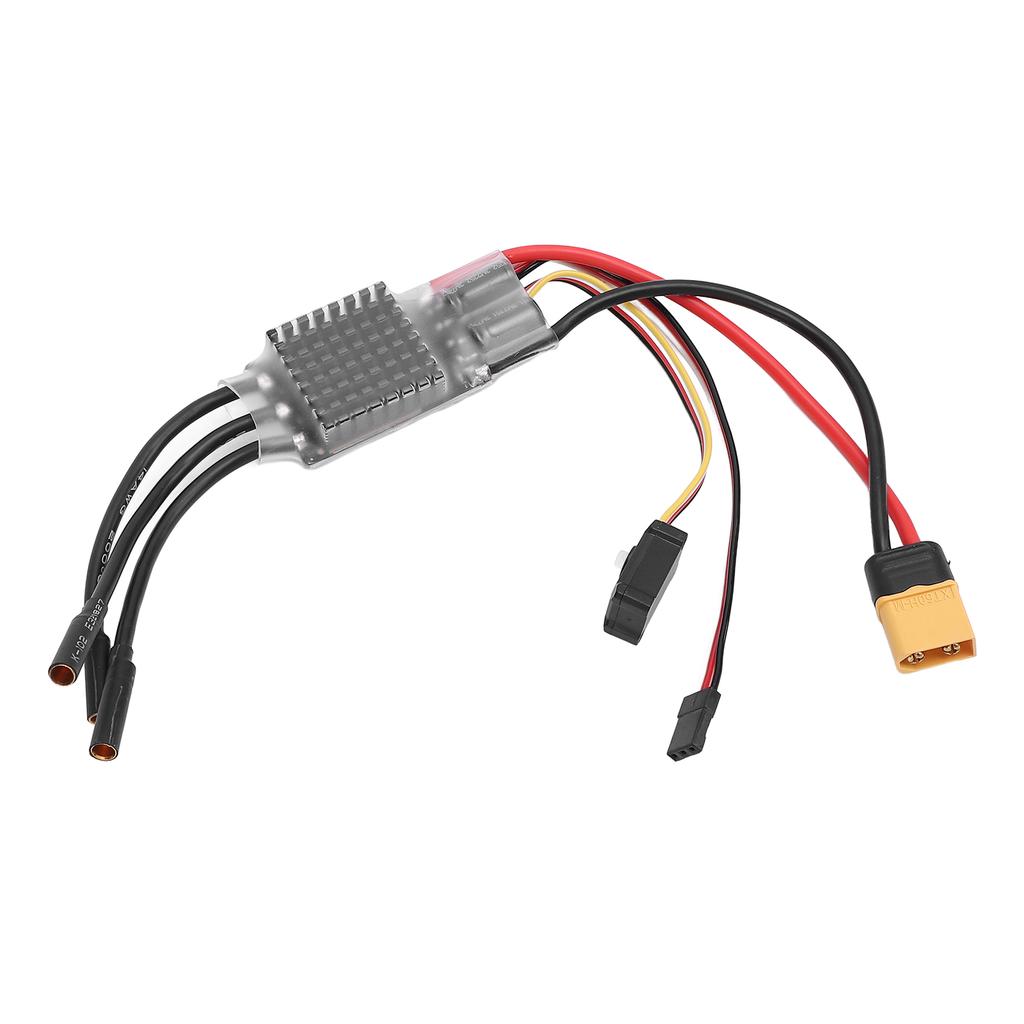 RC Crawler ESC AM32 Brushless 80A for 26S Adjustable BEC 58.2V Output with Heatsink Firmware