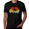 Sunset Kangaroo Tshirt Classic Crew Neck Cotton Tshirt