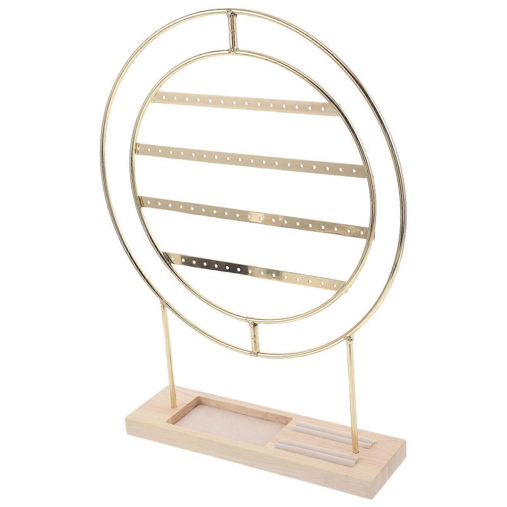 Rotating Earring Display Stand: Multi Tier Metal Earring Organizer Stand Adjustable Jewelry Display Rack for Women Girls Stud Hanging