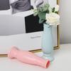Nordic Style Petal-Shaped Drop-Resistant Plastic Vase - Minimalist Imitation Porcelain Flower Pot for Home Décor