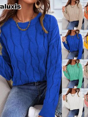 Women's Autumn Winter New Style Loose Knit Pullover Sweater Coat