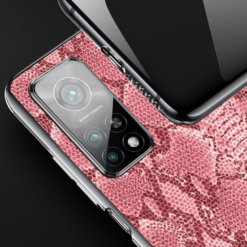 Pink Snake Skin Printing Drawing Cover Phone Case For Xiaomi Redmi Note 15 14 13 12 11 10 Pro Plus 14S 12S 11S 11T 11E 10S Soft