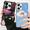 Cat Cute Kitten Cartoon Plating Phone Case For Xiaomi Redmi Note 14 15 Pro Plus 13 12 11 11S 11T 10 9S 9 5G Anti-Fall Airabag Co