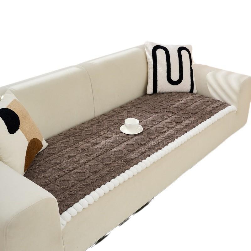 Premium One-Piece Sofa Cushion Autumn And Winter Plush Seat Cushion Does Not Lose Fur, Sofa Cover Cloth Towel Winter New Cover