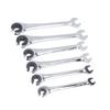 6PCS Open Ratchet Wrenches Flare Nut Wrench Set for Fuel Brake Air Conditioning Lines 10mm 12mm