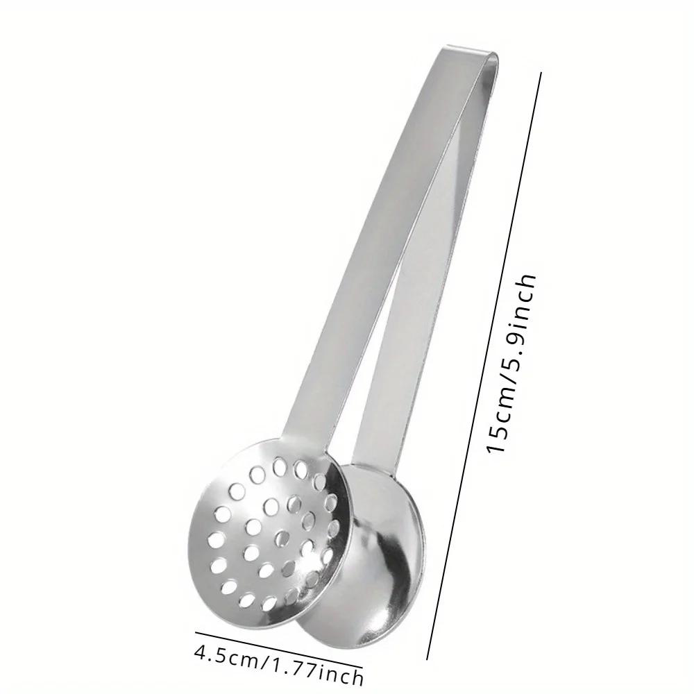 1 st Tekoppshållare med klämma Tekoppshållare Silklämma Sked Tekoppsverktyg Extraktion Hemköksredskap