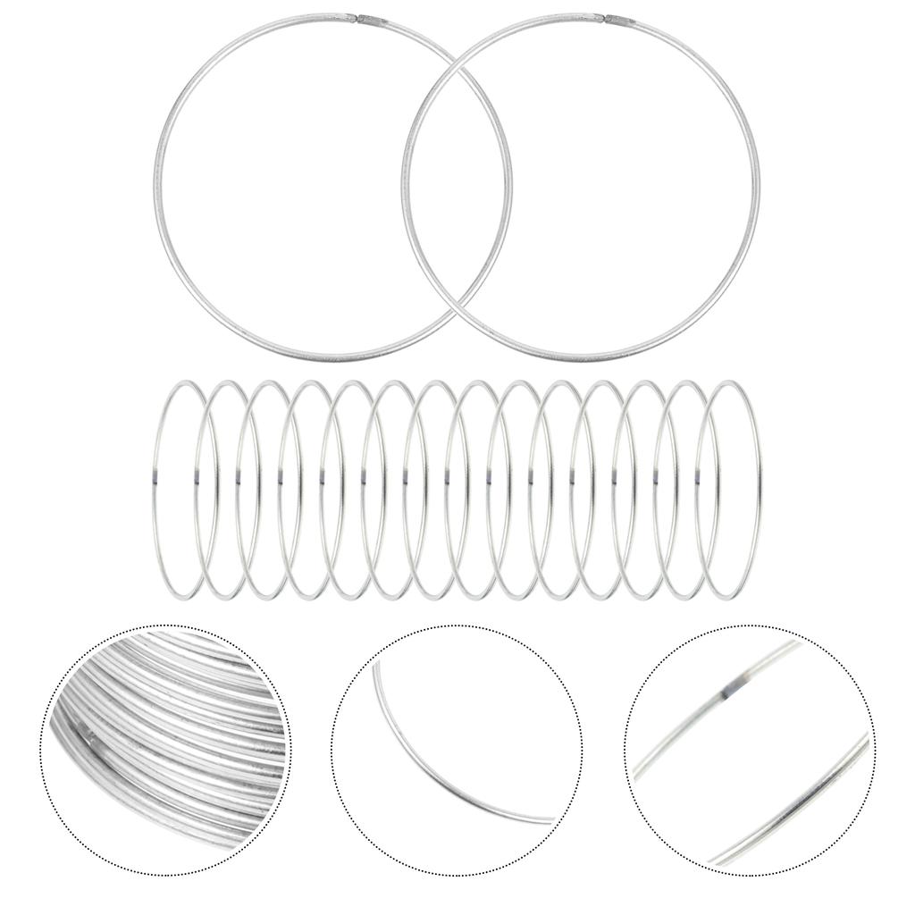 30 Pcs Ring Metall Windspiele Ringe Handwerk Machen Lieferungen Traum Cather Silber