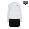 Alena Initial Leisure Zip-Up Rash Guard Set A4Bl1Ps02Wht