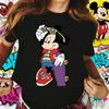 2025 Disney Mickey Mouse T-Shirt Cute Harajuku Ullzang Fashion Top Family Parent-Child Top 100% Pure Cotton Printed T-shirt