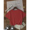 Letter Print T-shirt, Short Sleeve Crew Neck Casual Top for Summer & Spring, Women's Clothing