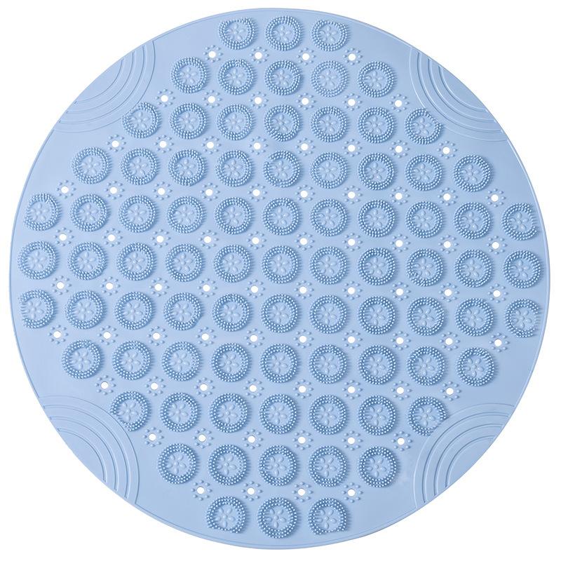 1pcs 55cm New Round Bathroom TPR Anti Slip Pad Carpets Home Quick Drying Massage Suction Cup Bath Floor Mat