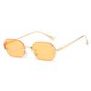 New personalized polygon frameless sunglasses men and women versatile metal small frame sunglasses