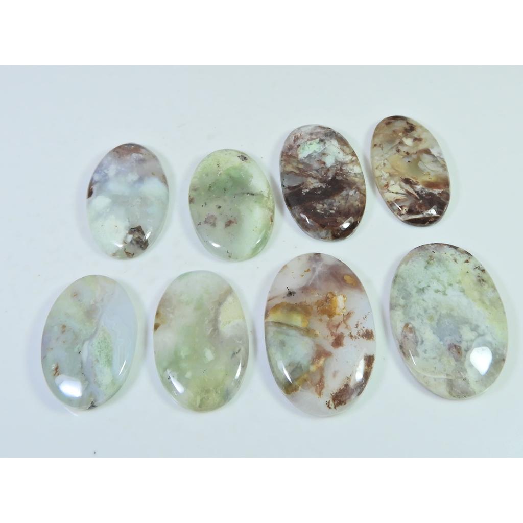 265Cts. Natural Chrysoprase Oval Shape Cabachon Loose Gemstone 08 Pcs Lot C-2576