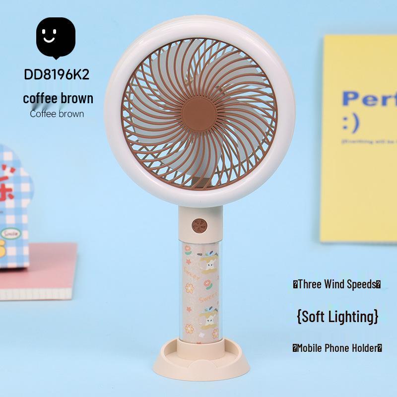 Portable USB Rechargeable Mini Fan - Cute, Silent, Strong Wind for Dorms High Power Fan