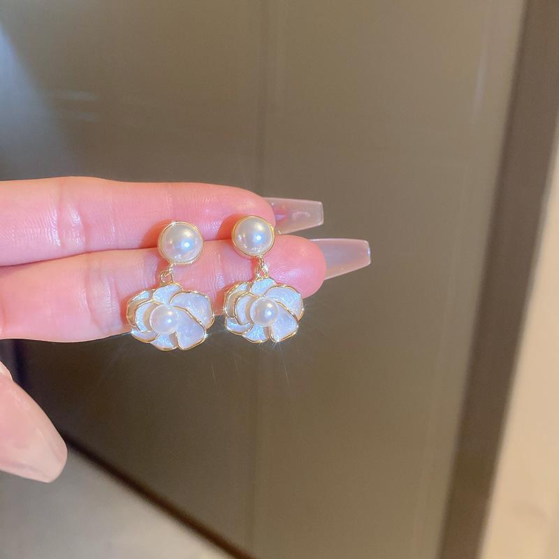 Elegant Fine Crystal Snow Gauze Bowknot Earrings for Women Girl Romantic Temperament Dangle Earrings Wedding Jewelry Accessories