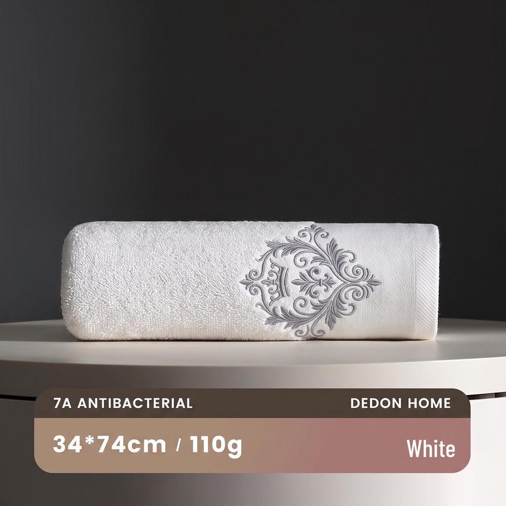 Toalla 7a de Algodón Puro Antibacteriano: Clase A, Engrosada, Muy Absorbente, No Suelta Pelusa, Adecuada para Lavar la Cara y Bañarse, Unisex.