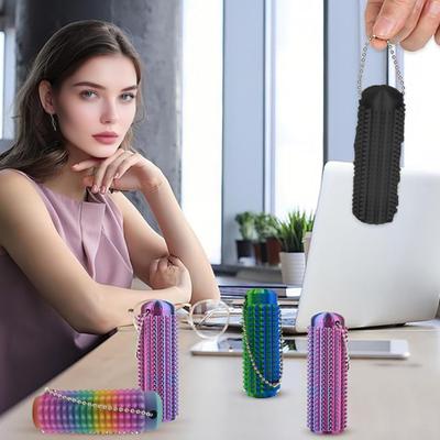 Yousheng 11Pcs Spike Texture Keychain Quiet Fidgeting Portable Stress Relief Tool with Bright Color Lightweight Sensory Toy