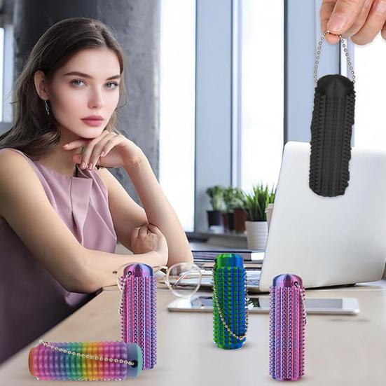 

11 шт. брелок с шипами и текстурой, тихий, беспокойный, портативный инструмент для снятия стресса с яркой цветной легкой сенсорной игрушкой