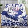 Cute B-boykisser cat Throw Soft Flannel Throw Summer Blanket Lightweight Cozy Nap Blanket for Sofa Bed Travel