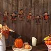 2 Pcs Halloween Vintage Bunting Banner Wooden Witch Pumpkin Scarecrow Hanging Banner Garland for Halloween Party Horror Home Wall Decor