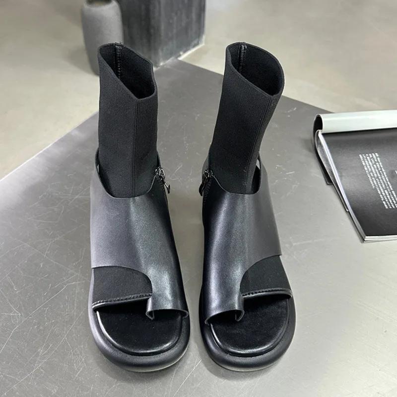 Fashion Platform Open-heeled Sandals New High-heeled Soft-soled Comfortable Open-toed Roman Women's Shoes