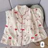Women's Cloud Cotton Long Sleeve Pajamas - Sweet Cartoon Design for Spring & Autumn, Versatile for Home or Out