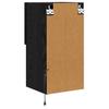 Wall Mounted TV Cabinet Black Oak Effect Particleboard