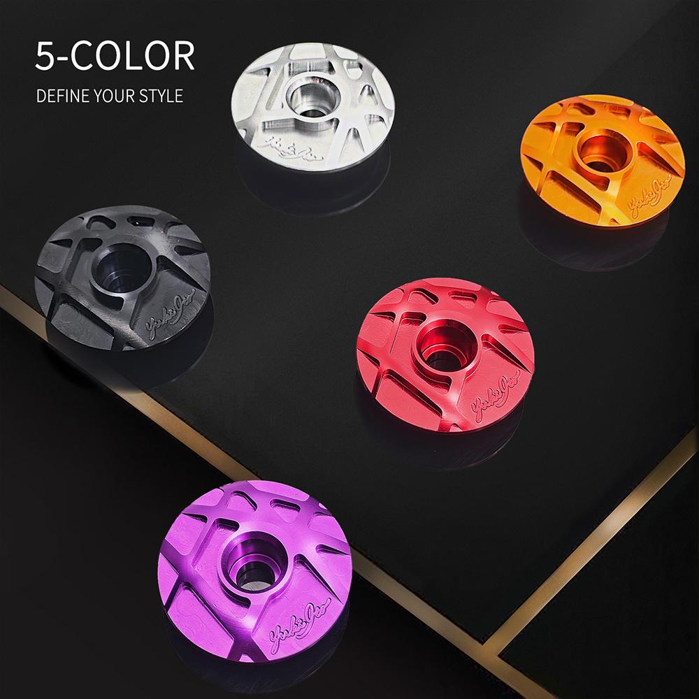 Bicycle Headset Cap MTB Road Bike Stem Headset Top Cap Cover CNC with Screw for 28.6mm Fork Head Tube Cycling Accessories