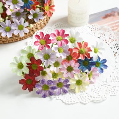 10Pcs 10cm Artificial Daisy Flower Head Fake Flower Home Room Decor Wedding Decoration DIY Garland Bouquet Christmas Accessories