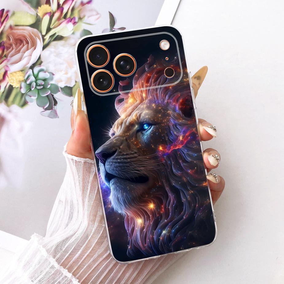 For Apple iPhone 17 Pro Max Case Luxury Flowers New Painted Cover Clear Silicone Case For iPhone 17 Air iPhone17 Pro Soft Fundas