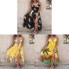 Polyester Floral Slip Dress With Vneck Sleeveless Design For Summer Casual Wear