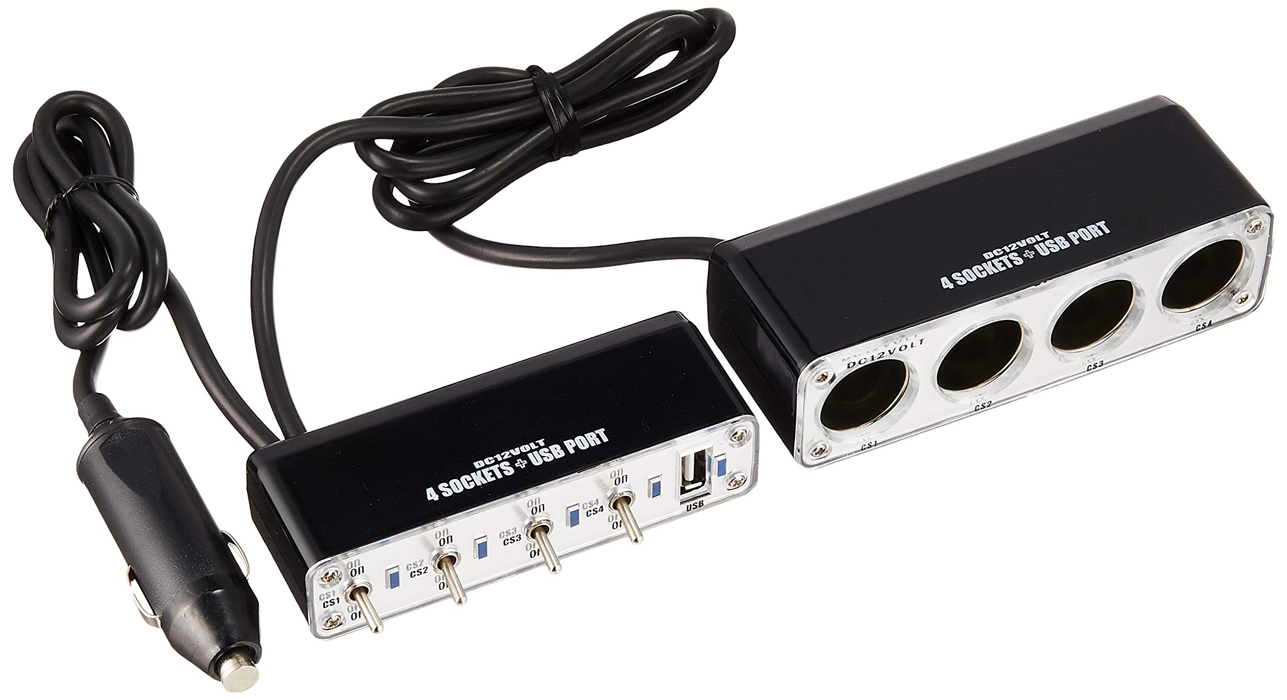 

Гнездо прикуривателя Braith 4 USB DC12V с отдельным выключателем BS-500