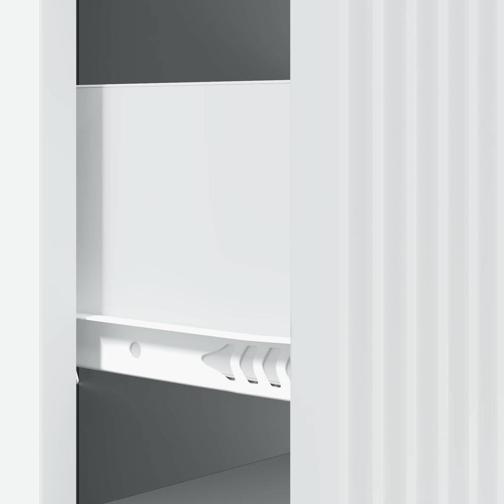 White Drawer Cabinet 33 x 34.5 x 87 cm Particleboard