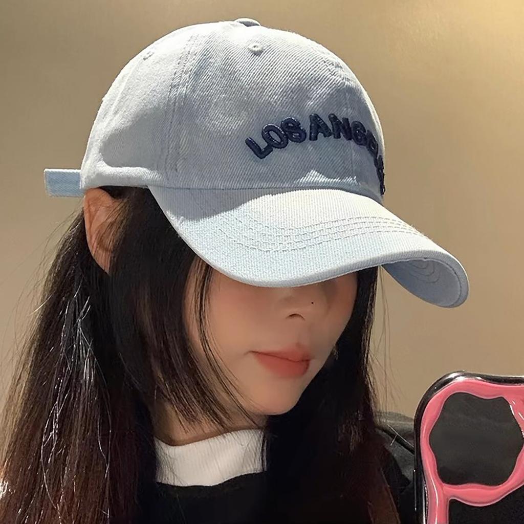 Hat For Women Sun Protection Duck Tongue Hats Letter Print Embroidery Peaked Cap For Men And Women Fashion Blue Denim Visors Ricygvm Cowboy Baseball