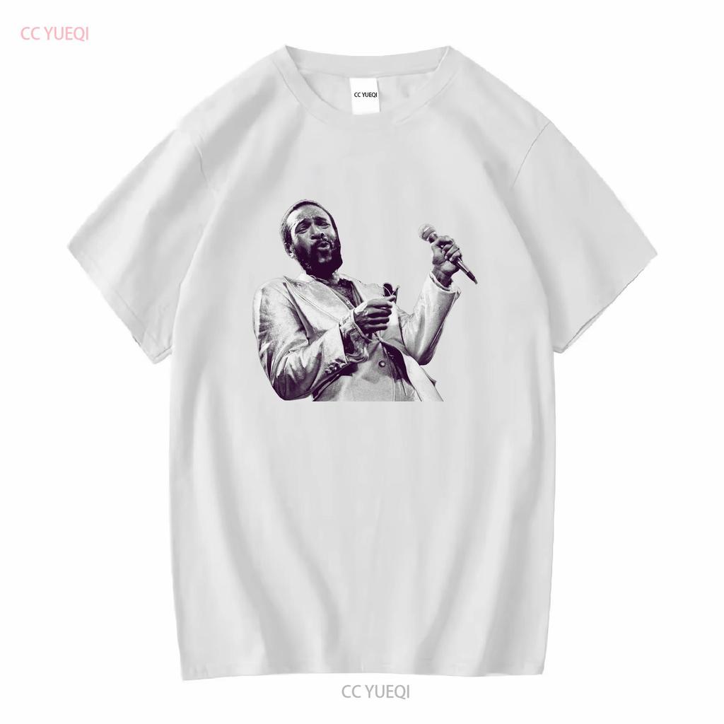 Marvin Gaye Photo T Shirt Concert Whats Going On vintage Washed Unisex Versatile Comfortable designer clothes fashion