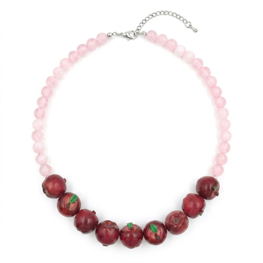 3D Fruit 3D Fruit Necklace Colorful Fruit Beaded Chain Necklace Handmade Necklace Party Use
