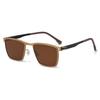 Unisex Trendy Large Frame Metal Sunglasses with High-End Style