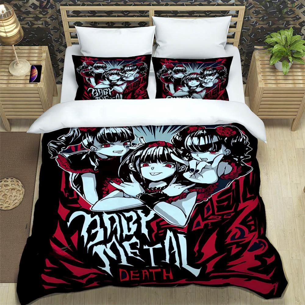 3D Print Music Band BABYMETAL Bedding Set Single Twin Full Queen King Size Bed Set Adult Kid Bedroom Duvetcover Set Home Textile