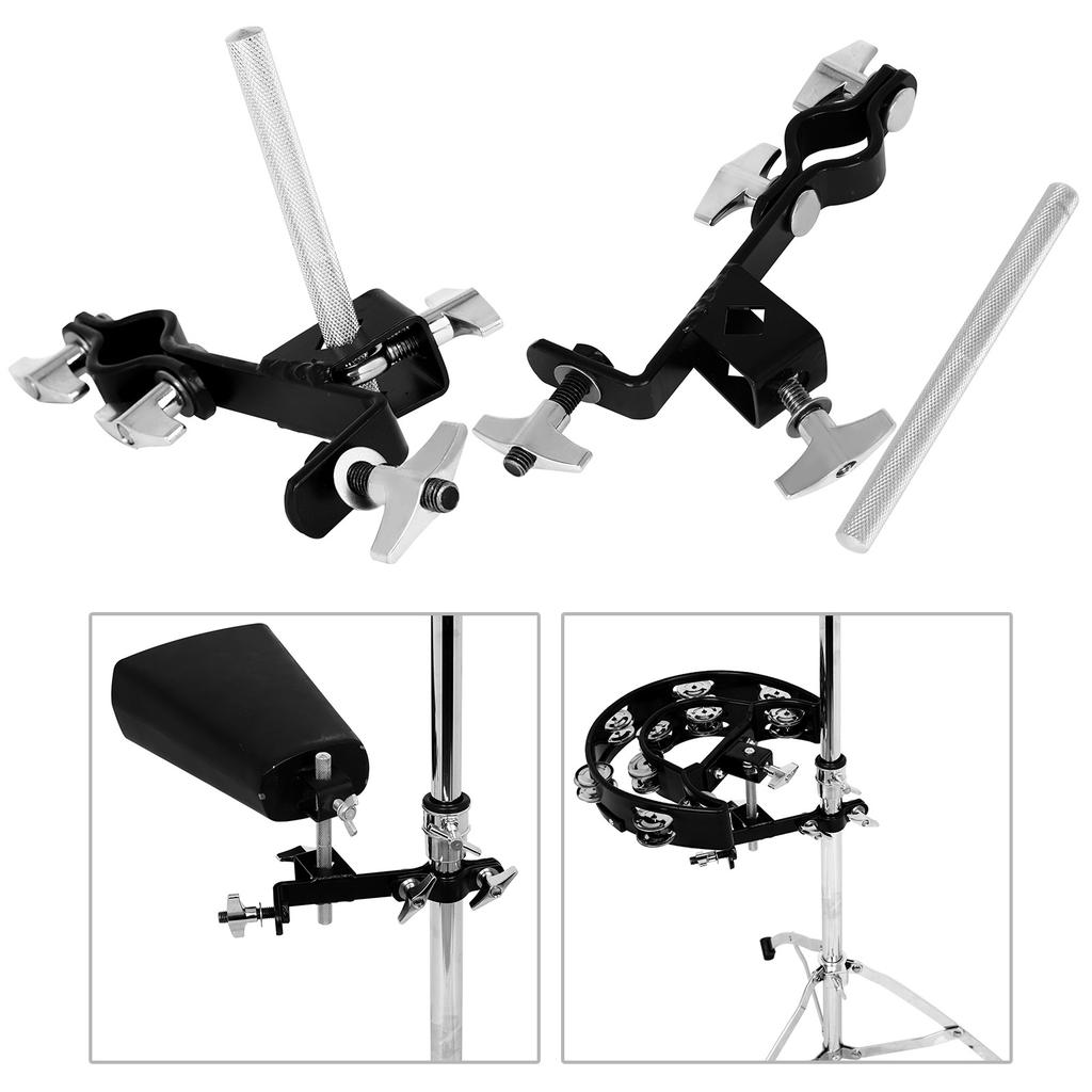 Metal Cowbell Holder Clamp Drum Tambourine Support Clip Adjustable Cowbell MountIng Bracket Clamp Easy To Install