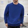 Autumn Winter Slim Round Collar Long Sleeve Square Checker Personality Wind Casual Bottom Shirt Men's Comfortable Fit Skin-friendly Breathable Tops