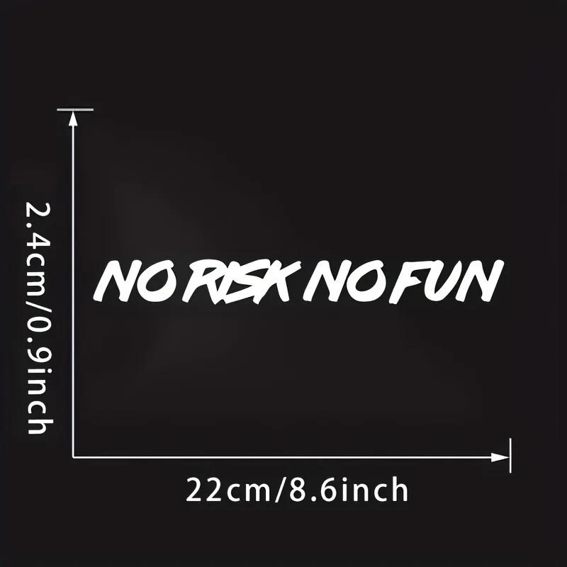 

22 см*2,4 см без риска без веселья наклейки на автомобиль окна автомобиля бампер багажник водонепроницаемые виниловые наклейки украшение для стайлинга автомобиля