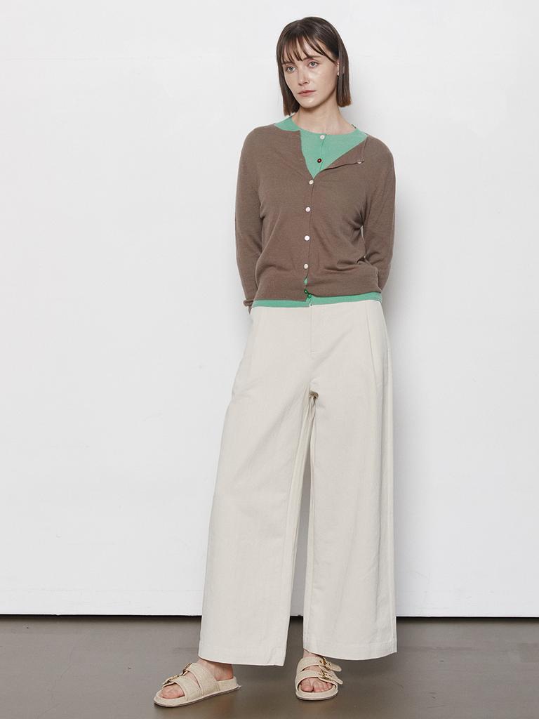 RAYHER Cotton Lyocell Tuck Slacks[2Colors]
