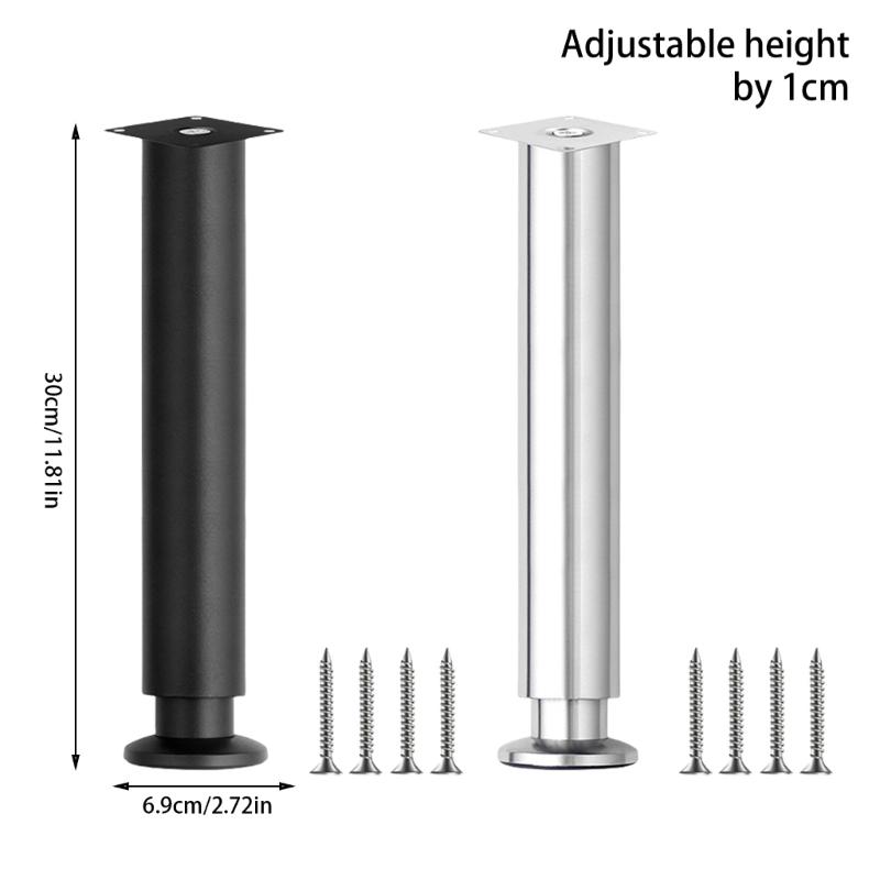 Multifunction Extendable Furniture Feet 30cm to 31cm Leg Extender Steel Adjustable Support Foot for Tables Chairs & Cabinets