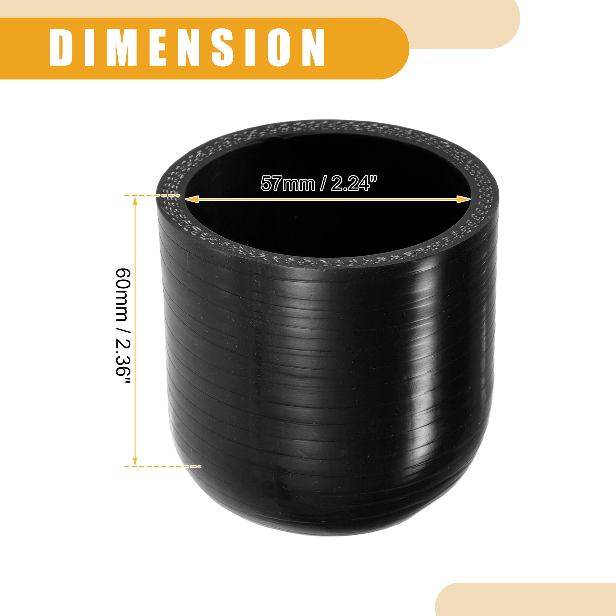 

UXCELL 42mm-75mm ID Silicone Hose Cap Intake Vacuum Hose End Plug Coolant Heater Bypass Vacuum Water Port 60mm Length Black 57mm
