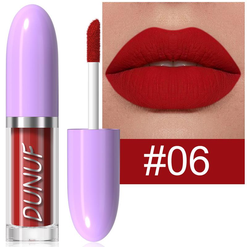 Matte Velvet Lip Glaze Waterproof Long Lasting Not EasyTo Fade Sexy Red Lip Gloss Silky Smooth Beauty Red Lipstick Makeup Women