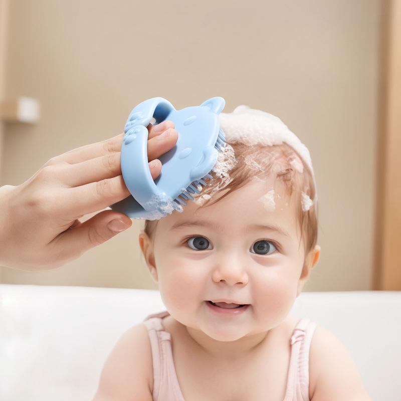 Baby Teddy Bear Bath, Hair Wash, Brush, Children's Scrubbing Tool
