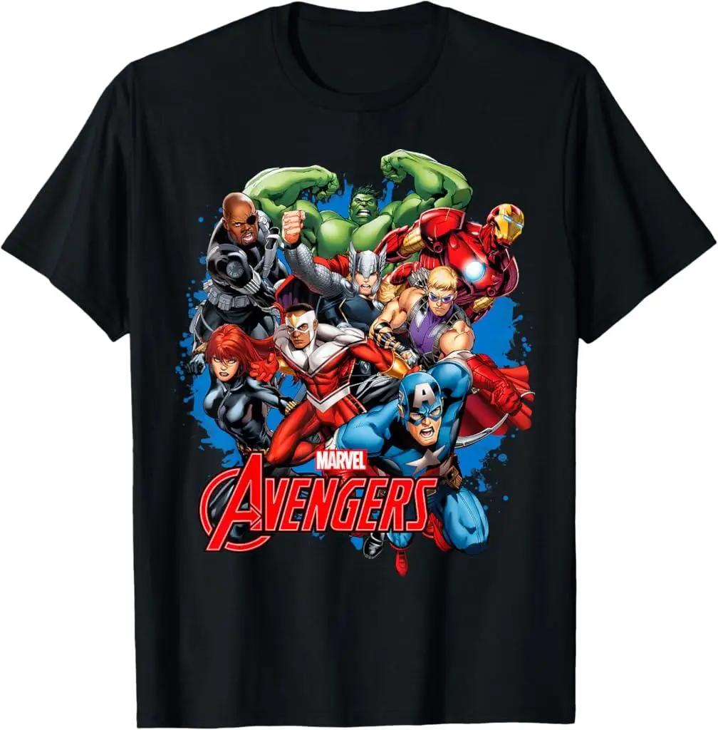 

Marvel Avengers Infinity Saga All Superhero Graphic Soft Breathable Cotton Unisex Oversized Casual Short Sleeve TShirt S