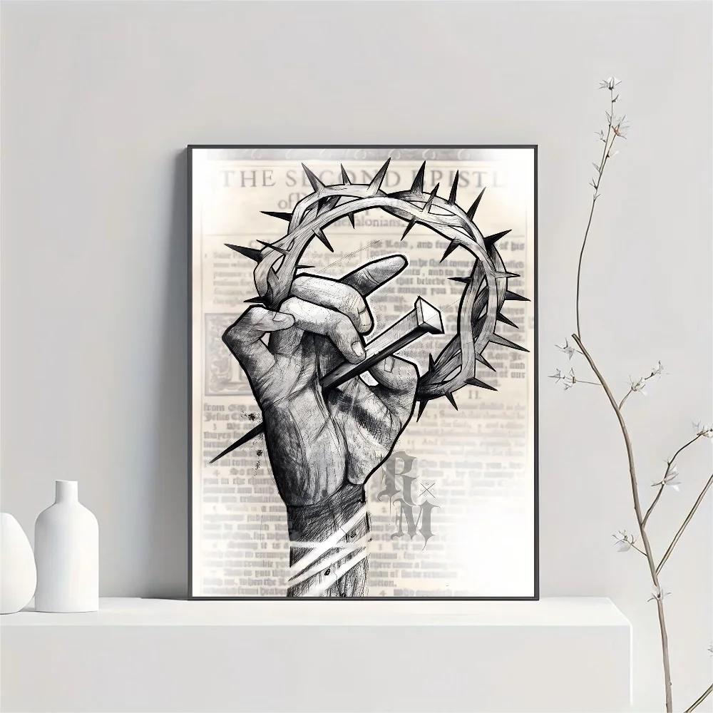 Sohn Gottes Jesus Kreuz Heiliges Licht Wandkunst, HD Leinwanddruck Poster, Geeignet für Zuhause, Wohnzimmer, Raumdekoration Gemälde